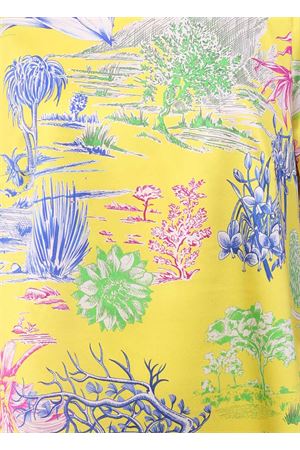 Vestito lungo in seta con fantasia cactus Laboratorio Capri | VENTROSACACTUSGIALLO